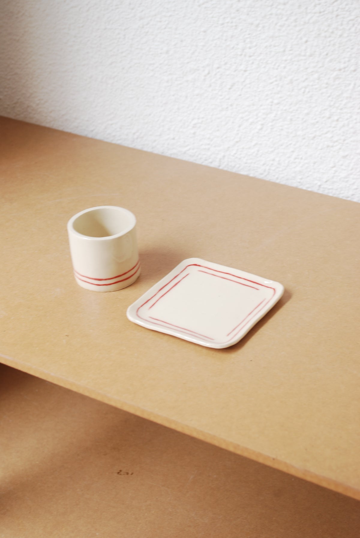 Set rayas. Taza + Plato